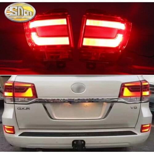 2PCS Car LED LED Warning Light Rear Bumper Decoration Lamp Rear Fog Lamp For Toyota Land Cruiser LC200 FJ200 2016 - 2020