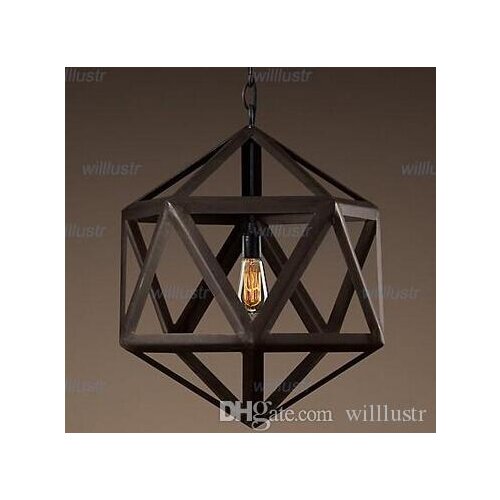 2021 Modern design Vintage Pendant Lamp STEEL POLYHEDRON PENDANT Loft lights America country style lighting iron chandeliers