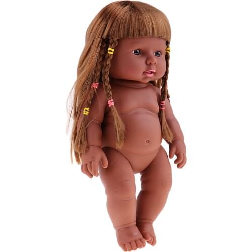 30cm Realistic Baby Doll Vinyl African-American Infant Body Baby Dolls