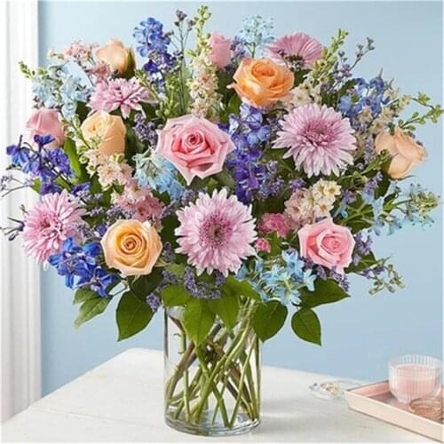 5D Diamond Painting Flower Vase DIY Diamond Embroidery Mosaic Cross Stitch Kits Home Decoration