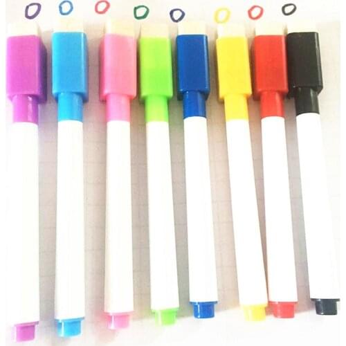 8Pcs Magnetic Erasable Office School Whiteboard Drawing Pen Markers Stationery