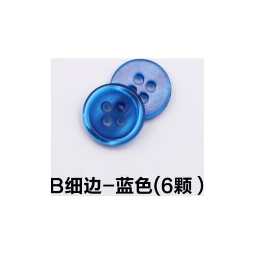 Free shipping 120pcs/lot 10mm/11.5mm blue Thin edge button Mens and womens shirts button handmade cuff collar buttons