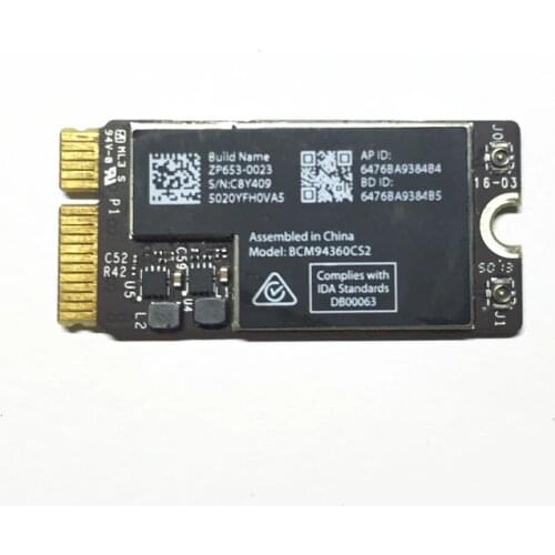 Free Shipping BCM94360CS2 WiFi Bluetooth Air Port Card for MacBook Air 11" A1465 13" A1466 2013 MD711LL/A MD760