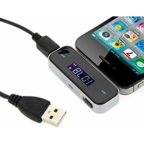 3.5mm Wireless Stereo Music Audio Transmitter Speaker Car Handsfree FM Transmitter Dongle Jack Audio Player For iPhone Accessory