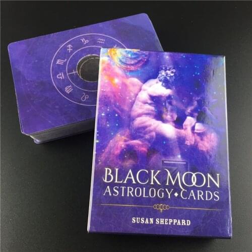 Black Moon Astrology Cards Tarot Cards English Version Playing Card Deck Tarot Game Board Games Divination Fate For Family Party