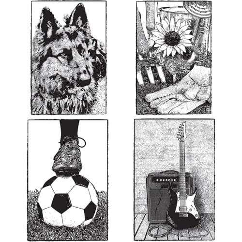 Football Guitar Transparent Silicone Clear Stamp For Scrapbooking DIY Craft Soft Stamp Handmakes Embossing Albums Decorations