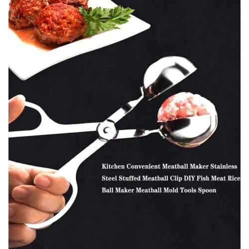 Kitchen Meatball Tool Meatball Maker Stainless Steel Meatball Clip Fish Ball Rice Ball Making Mold Tool Kitchen Accessories Spoo