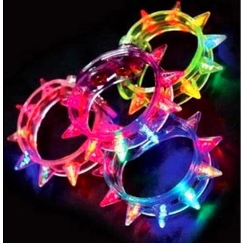 Best price Hot sale LED bracelet light up flashing bracelet Blinking Spike bracelet for party 200pcs