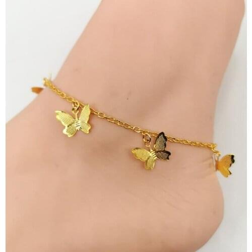 Fashion Butterfly Anklets for Women 2020 Bohemian Beach Anklet Gold Silver Color Chain Ankle Bracelet on Leg Foot Jewelry