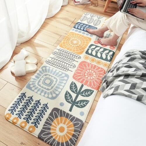Soft Long Rug Carpet For Bedroom Bedside Non slip Tatami Floor Mat Cashmere Modern Simple Home Living Room Area Rugs Carpets