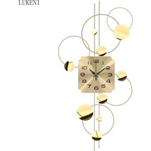 Wall Clocks Living Room Home Fashion Atmosphere Silent Wall Watches Decoration Nordic Trend Creative Light Luxury Clock