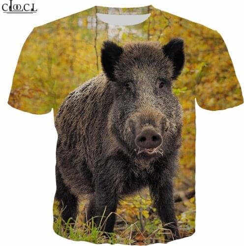 New Wild Animal Wild Boar T Shirt Men/Women 3D Print Funny Swine T Shirt Casual Pet Pig Streetwear Short Sleeve Tops T267