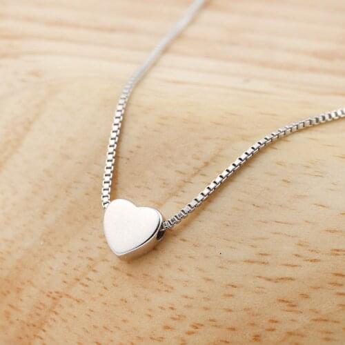 SMJEL Fashion Heart Necklaces for Women Tiny Heart Pendant Necklace Gift Friendship Jewelry collane collar SYXL062