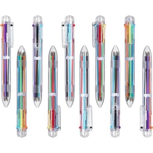 PPYY-22 Pack 0.7Mm 6-In-1 Multicolor Ballpoint Pen,6-Color Retractable Ballpoint Pens For Office School Supplies Students Childr
