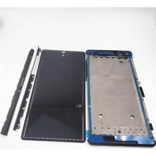 Middle Front Frame Bezel Full Housing For Sony Xperia C5 Ulera E5553 E5506 LCD Screen Holder Frame Repair Parts+Metal side bar
