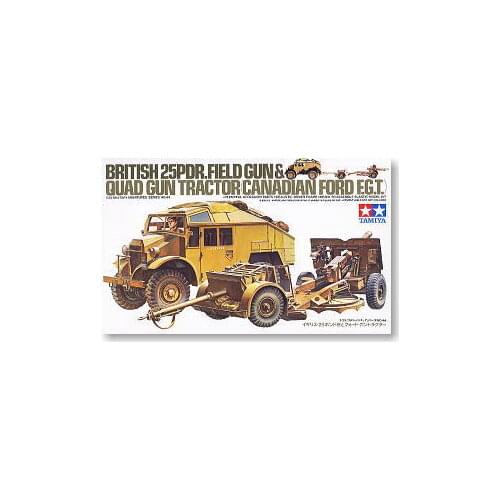 TAMIYA 1/35 scale models 35044 British 25Pdr. Field Gun & Quad Gun Tractor