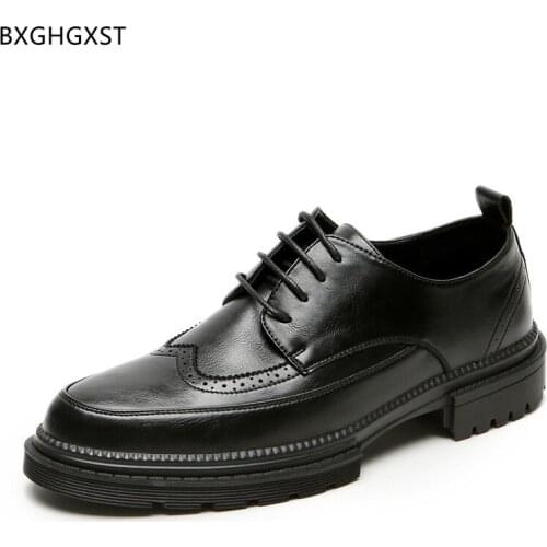 Black Suit Shoes for Men 2021 Oxford Casual Business Shoes Men Brogue Man Party Shoes for Men Zapatos De Vestir De Los Hombres