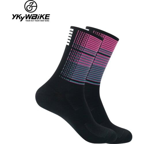 YKYWBIKE Sports Racing Cycling Socks Professional Brand Sport Socks Breathable Road Bicycle Socks Men and Women Outdoor 9 color
