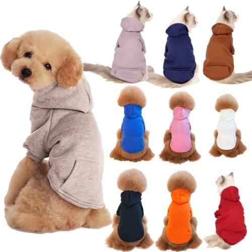 Winter Pet Dog Hoodie Clothes Small Medium Large Dogs Fleece Warm Hooded Jacket Sweatshirt,Labrador French Bulldog Coat Clothing