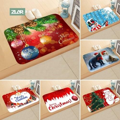 Welcome Entrance Doormats Christmas Mat Outdoor Carpet Christmas Decor for Home Christmas Ornaments Navidad Xmas Gift New Year