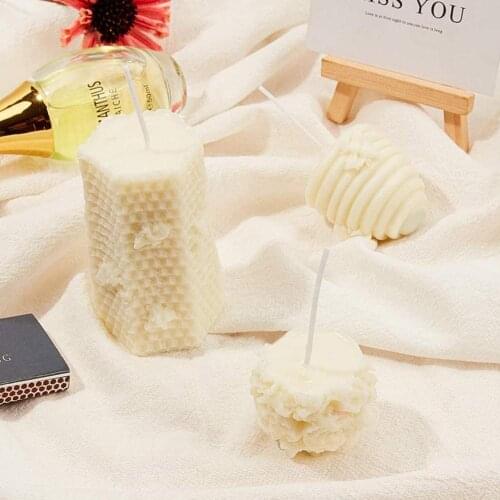 1pc 3D Three-dimensional Bee Honeycomb Shape Liquid Candle Mold Aroma Candle Mold Decoration Handmade Silicone DIY Soap C6V5