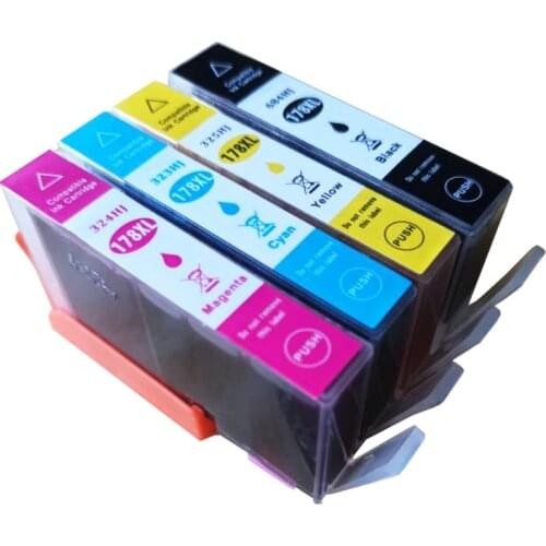 4 Compatible Ink Cartridge for HP 178 XL hp178 Photosmart B109 B110 B210 C309 C310 C410 D5468 D5463 D5460 C5380 C6383 Printer