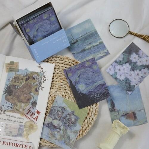 200 Sheets Literature Art Memo Pad Creative Classic Painting Decoration Bookmark Diary Material Paper Kawaii Stationery