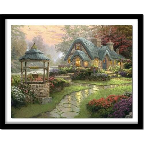 Diamond embroidery Dream house 40x30 Diy Diamond painting square drill rhinestone pasted full Cross stitch crafts Needlework ZX