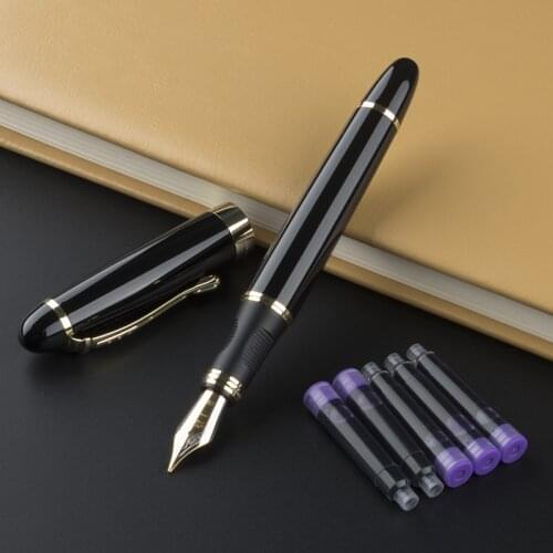 Jinhao 450 Fountain pen Full metal Golden Clip luxury pens Jinhao X450 0.5mm medium Nib Business office school + Ink collocation