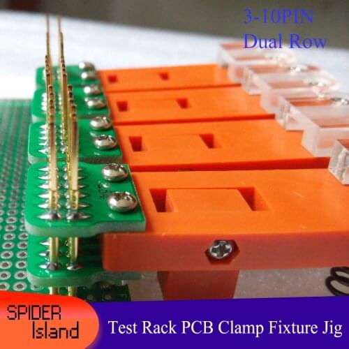 JTAG Test Tool Test Rack PCB Clamp Tool Fixture Probe Download Program Programming Burning 2.54 Dual Row 3Pin-10Pin +30cm cable