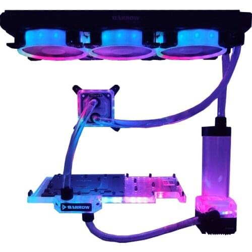 BARROW Water Cooling Cooler Kit GPU CPU Water Tank Water Pump 360mm Radiator 120mm fan Computer Radiator system G1/4 hose Tube