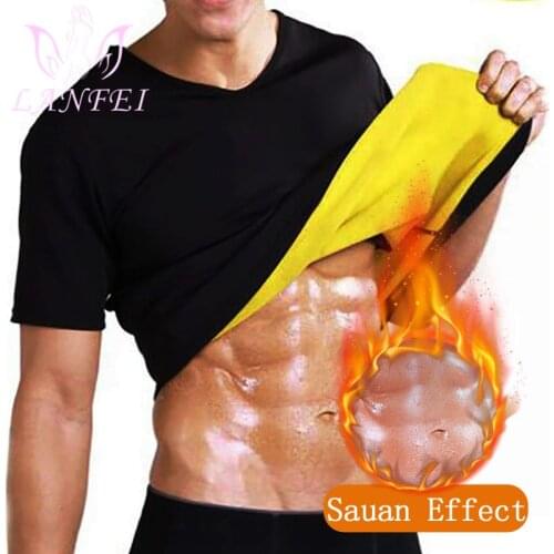 LANFEI Men Sweat Slimming Vest Neoprene Waist Trainer Sauna Shirt Neoprene Workout Body Shaper Weight Loss Shapewear Tank Top