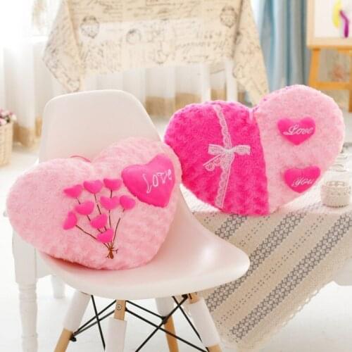 Hot Valentine Wedding Deco Gift Roses Love Cartoon Gift Cushion Wedding Gift Super Soft Plush Cushion Home Deco