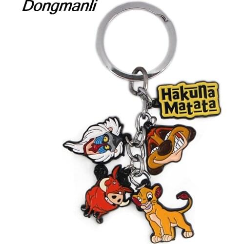 LT1091 The Lion King Car Keychain Cute Key Ring Cartoon Backpack pendant High Quality Metal Fashion Jewelry Gifts