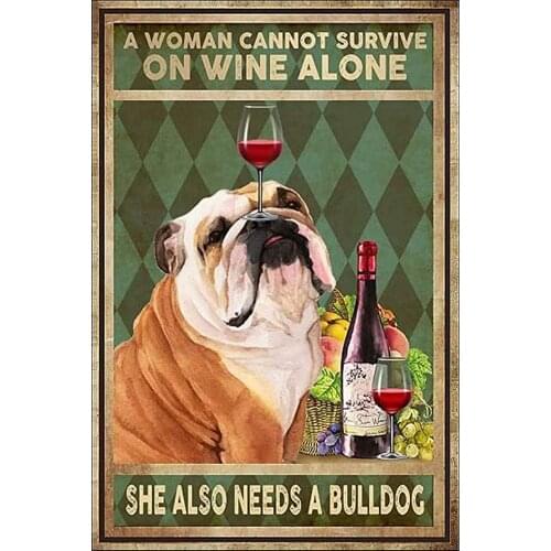 Easily Distracted by Dogs and Beer Retro Metal Tin Sign Vintage Sign for Home Coffee Wall Decor 8x12 Inch