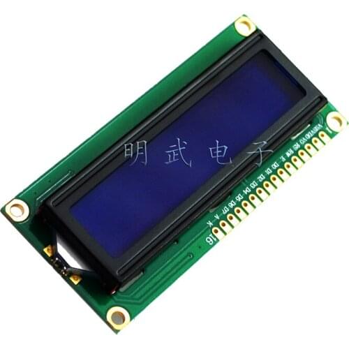 LCD1602 1602 Module Blue Screen 16x2 Character LCD Display Module HD44780 Controller Blue Blacklight