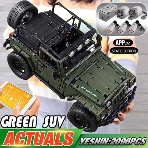 Mould King 13124 APP RC Car The MOC-5140 Jeeped Wranglers Rubicon App RC Car Model Toys Kid Christmas Gift Building Blocks
