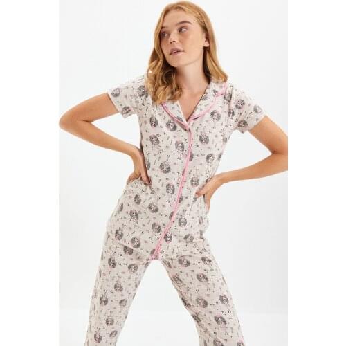 Trendyol Patterned Knitted Pajamas Set THMAW22PT0709