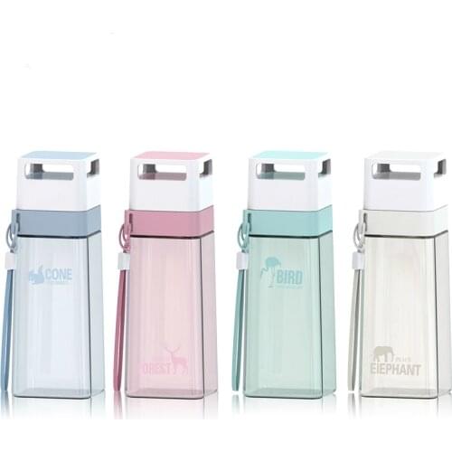 Soffe BPA Free Plastic Magic Cube Design Drink Bottle 500ml Capacity Transparent Protable Outdoor Camping Sports Water Bottles