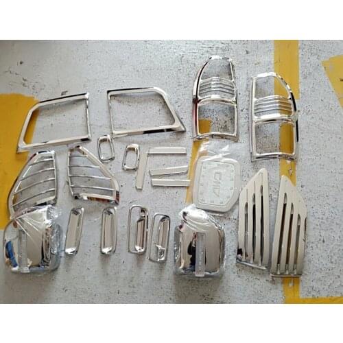 Complete Full Set of Exterior Chrome accessories with 3M Tape fits For TOYOTA PRADO FJ90 3400 2000 chrome car accessories 21pcs