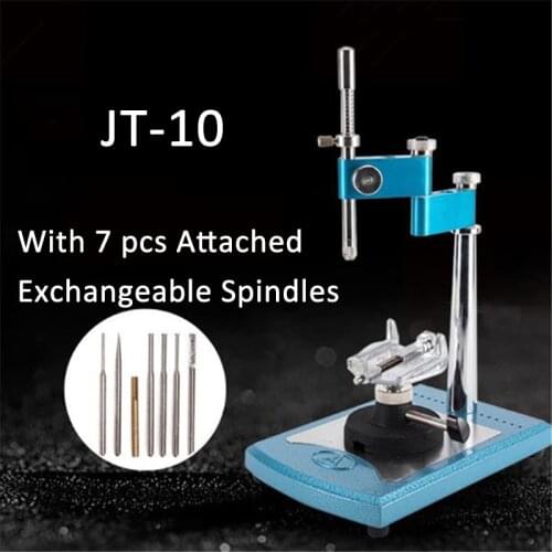 JT10 Portable Dental Lab Equipment Simple Surveyor with 7 pcs Attached Exchangeable Spindles