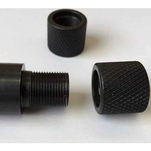 2Pcs Barrel Thread Protector 1/2"-28 FOR .22lr, .223 & 5.56mm, 9mm, Premium Matt Black Oxide Finish Steel, CN/US STOCK