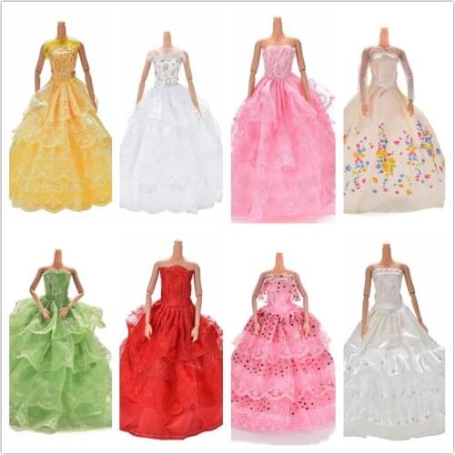11.11Sale Handmade Multi Layers Doll Princess Dresses Party Wedding Dress For Gown Dollhouse Costume Clothing