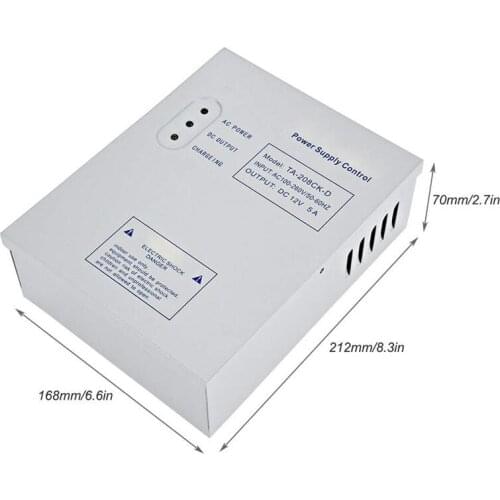 Door Access Control System Switch Power Supply AC 110~240V Delay Time Max 15 Second Frequency Power DC12V 5A 50W