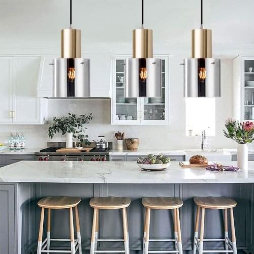 Modern Nordic Living Room Small Chandelier Electroplating Smoky Gray Glass Bar Dining Room Bedroom Bedside Lamp