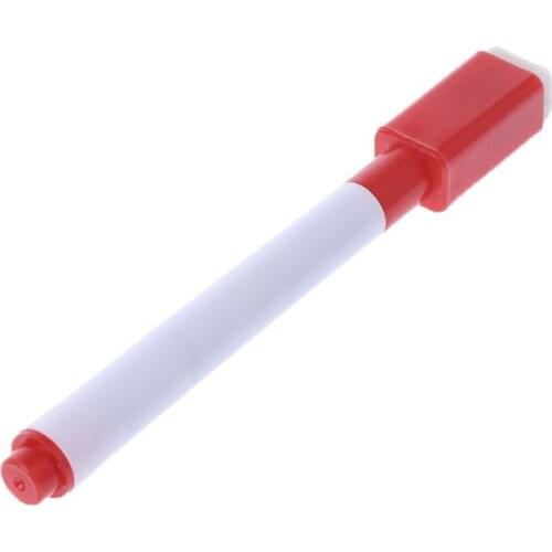 P82A 6Pcs/Set Whiteboard Erasable Marker Pen With Eraser School Supplies
