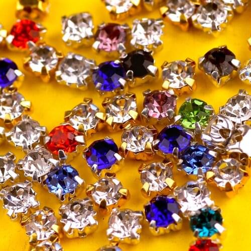 Mix Color Sew On Rhinestones For Clothes Rhinestone With Claws Strass For Wedding Dress Crystals Glass Stone Decoration Strass