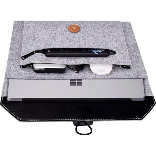 Wool Felt Laptop Sleeve Bag Notebook Handbag Case For Lenovo Xiaomi Macbook Air Pro Retina 11 12 13 15 Asus HP Laptop Liner Bag
