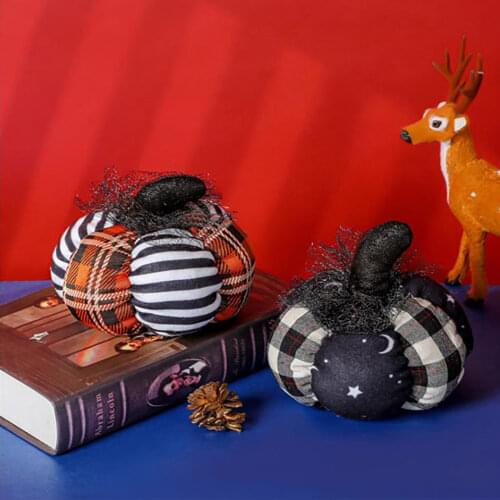 Pumpkin Doll Ornaments Home Funny Toy Farmhouse Festival Decorations Fall Check Thanksgiving Buffalo Decoration Gift Halloween