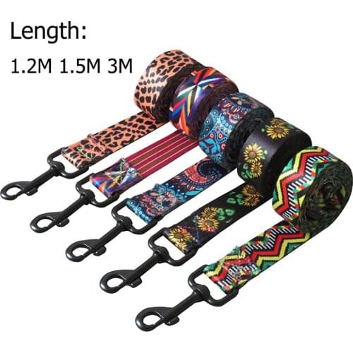 1.2M 1.5M 3M Dog Leash Leads Walking Training Rope Pet Straps Supplies Small Medium Cat Chihuahua Collar Harness Belt Accessory